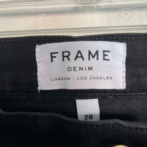 Frame Denim Black cropped jeans